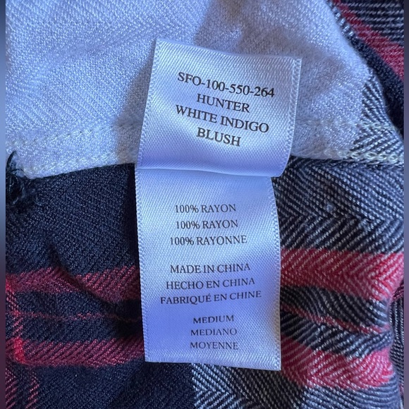 RAILS Women’s Hunter Plaid Button-Up Long Sleeve Shirt Red White Blue Size M - Picture 9 of 10